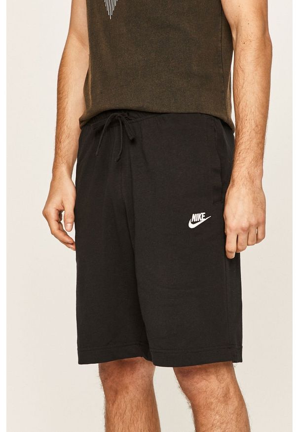 Nike Sportswear - Szorty. Okazja: na co dzień. Kolor: czarny. Materiał: bawełna, materiał. Wzór: gładki. Styl: sportowy, casual