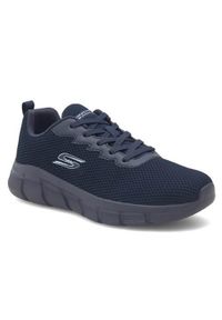 skechers - Buty do chodzenia męskie Skechers Bobs B Flex Chill Edge. Zapięcie: sznurówki. Kolor: niebieski. Materiał: syntetyk, tkanina, materiał. Szerokość cholewki: normalna. Sport: turystyka piesza