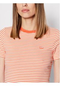 Levi's® T-Shirt Ribbed Baby 37697-0039 Pomarańczowy Slim Fit. Kolor: pomarańczowy. Materiał: bawełna #5