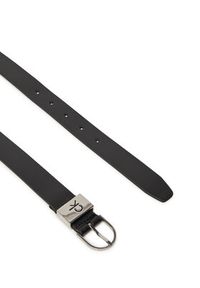 Calvin Klein Pasek Damski Ck Loop Rnd Buckle 2.5_Smooth K60K612936 Czarny. Kolor: czarny. Materiał: skóra