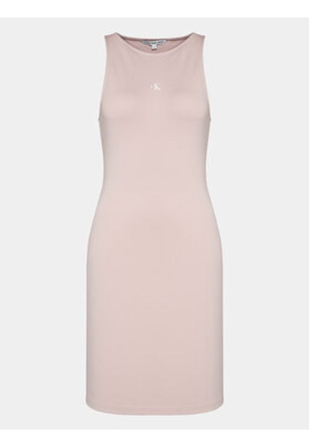 Calvin Klein Jeans Sukienka letnia Racerback Milano J20J223067 Różowy Slim Fit. Kolor: różowy. Materiał: syntetyk. Sezon: lato