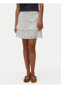 Vero Moda Spódnica mini Trine 10342736 Biały Regular Fit. Kolor: biały. Materiał: bawełna #1
