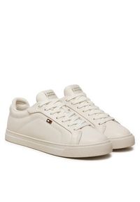 TOMMY HILFIGER - Tommy Hilfiger Sneakersy Icon Court Sneaker Flag FW0FW08327 Écru. Materiał: skóra