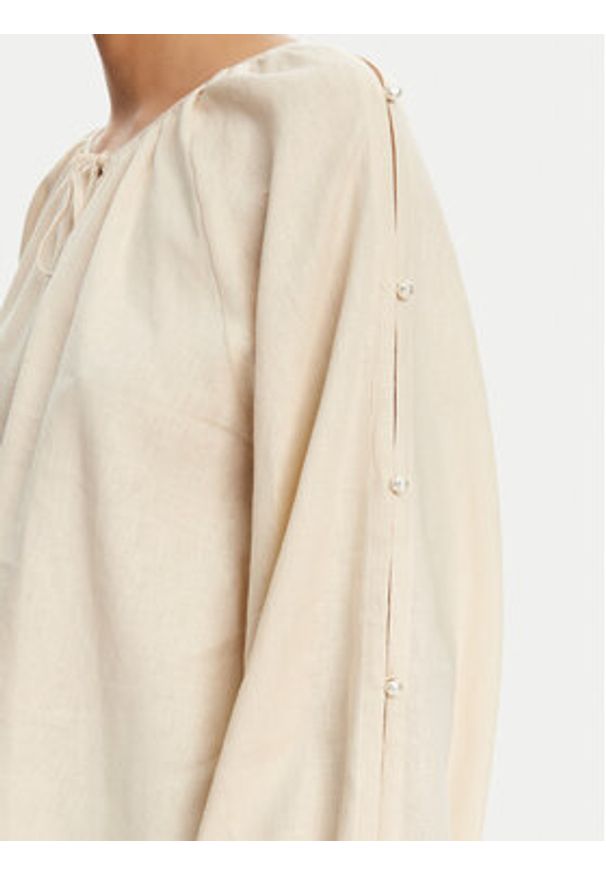 TwinSet - TWINSET Bluzka 251LM2QFF Beżowy Regular Fit. Kolor: beżowy. Materiał: wiskoza