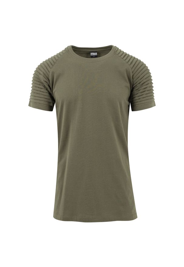 Urban Classics - Koszulka Urban Classic pleat raglan. Kolor: zielony. Długość rękawa: raglanowy rękaw