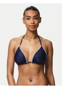 Pieces Góra od bikini Luva 17156770 Granatowy. Kolor: niebieski. Materiał: syntetyk