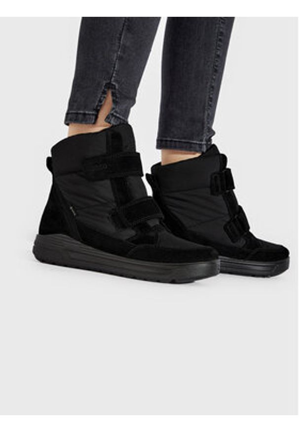 ecco - ECCO Śniegowce Urban Snowboarder 72235351052 Czarny. Kolor: czarny. Materiał: materiał
