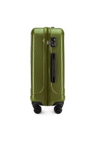 Wittchen - Średnia walizka z polikarbonu żłobiona. Kolor: zielony. Materiał: guma #7