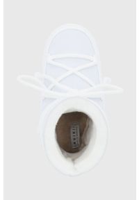 Inuikii Śniegowce skórzane kolor biały. Nosek buta: okrągły. Zapięcie: sznurówki. Kolor: biały. Materiał: skóra