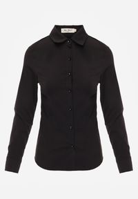 Born2be - Czarna Koszula na Guziki Jejorra. Okazja: do pracy, na spotkanie biznesowe. Kolor: czarny. Materiał: wiskoza, bawełna, tkanina, jeans. Styl: elegancki, biznesowy, klasyczny #3