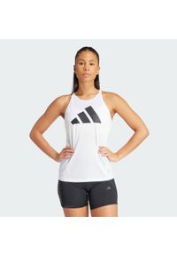 Adidas - Bluza Run It Tank. Kolor: biały. Materiał: materiał. Długość rękawa: bez rękawów. Sport: bieganie #1