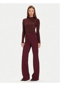Guess Spodnie materiałowe W5BB16 KCMU2 Czerwony Flare Fit. Kolor: czerwony. Materiał: syntetyk
