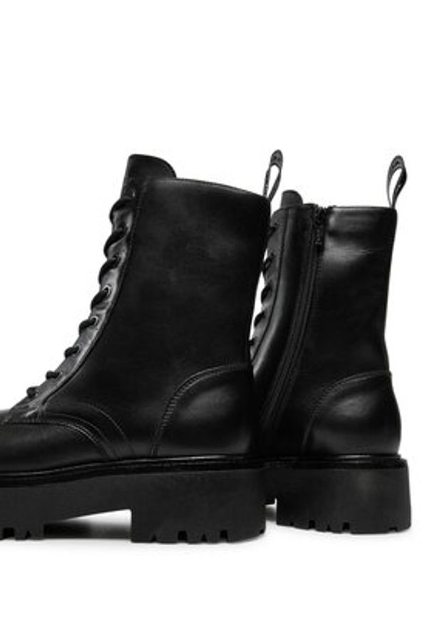 Karl Lagerfeld - KARL LAGERFELD Trapery KL43455 Czarny. Kolor: czarny. Materiał: skóra