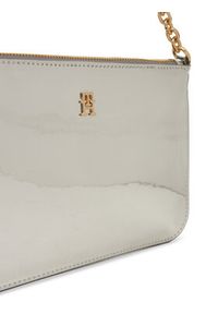 TOMMY HILFIGER - Tommy Hilfiger Torebka Th Icon Chain Shoulder Pouch Met AW0AW18219 Srebrny. Kolor: srebrny. Materiał: skórzane #4