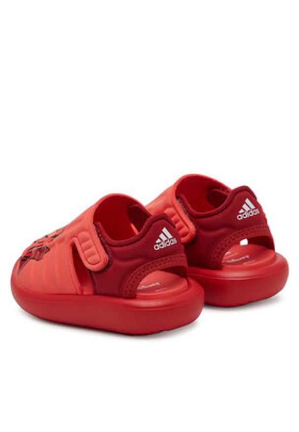 Adidas - adidas Sandały Disney Pixar IH1235 Czerwony. Kolor: czerwony. Wzór: motyw z bajki
