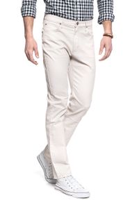 Lee - LEE RIDER MĘSKIE SPODNIE JEANSOWE WHITE SAND L701LB15. Materiał: jeans #8