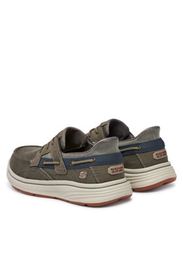 skechers - Skechers Półbuty Slip-ins Relaxed Fit: Troutt - Davey 205599/GRY Szary. Kolor: szary. Materiał: materiał