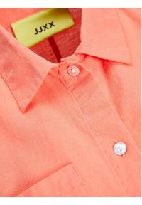 JJXX Sukienka koszulowa Sana 12249747 Pomarańczowy Relaxed Fit. Kolor: pomarańczowy. Materiał: bawełna. Typ sukienki: koszulowe #4