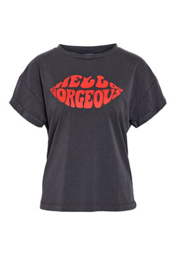 Noisy may - Noisy May T-Shirt 27030135 Szary Regular Fit. Kolor: szary. Materiał: bawełna