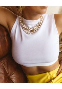 SELFIE JEWELLERY - Naszyjnik z perłami Pearl Sky. Materiał: z mosiądzu. Kolor: biały. Kamień szlachetny: perła #2