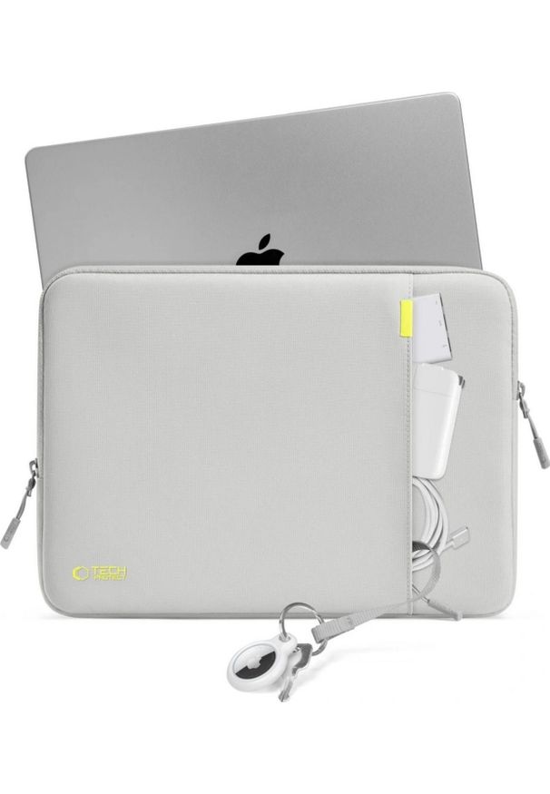TECH-PROTECT - Etui Tech-Protect Defender Laptop 13-14 szary. Kolor: szary. Materiał: poliester, materiał, mikrofibra. Styl: elegancki, casual