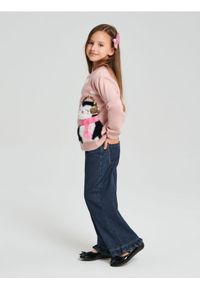 Sinsay - Jeansy wide leg - granatowy. Kolor: niebieski