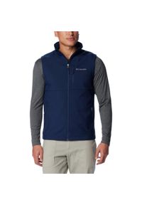 columbia - Bezrękawnik Sportowy Męski Columbia Ascender Softshell. Kolor: niebieski. Materiał: softshell. Długość rękawa: bez rękawów