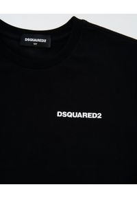 DSQUARED2 KIDS - Czarny t-shirt z logo 4-16 lat. Kolor: czarny. Materiał: materiał. Sezon: lato. Styl: klasyczny