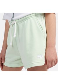 Spodenki dziecięce New Balance LAKG0006MEW – miętowe. Kolor: miętowy. Materiał: bawełna, poliester. Styl: sportowy #3