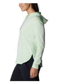 columbia - Bluza damska Columbia Sun Trek z kapturem. Typ kołnierza: kaptur. Kolor: zielony. Sezon: lato. Sport: kolarstwo