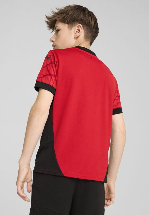 Puma - Koszulka domowa dla dzieci Stade Rennais 2024/25. Kolor: czerwony, wielokolorowy, czarny