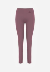 Born2be - Fioletowe Legginsy w Stylu Basic z Wyszczuplającym Pasem Samertes. Okazja: na co dzień, na spacer, do pracy. Stan: podwyższony. Kolor: fioletowy. Długość: krótkie. Styl: casual #3