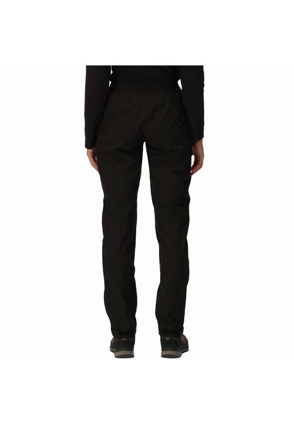 Regatta - Damskie spodnie ochronne wodoodporne Highton czarne. Kolor: czarny. Sezon: lato. Sport: turystyka piesza