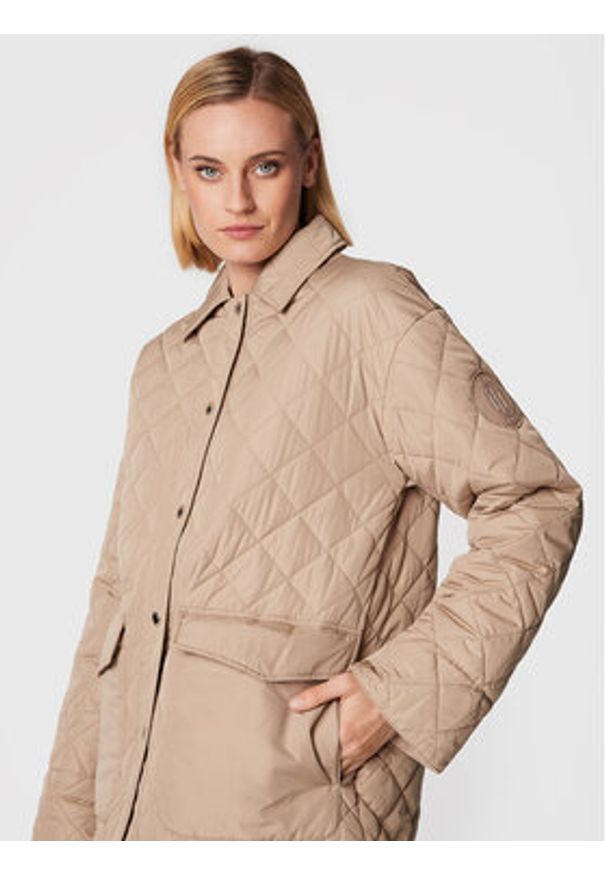 TOMMY HILFIGER - Tommy Hilfiger Kurtka przejściowa Quilted WW0WW35552 Beżowy Relaxed Fit. Kolor: beżowy. Materiał: syntetyk