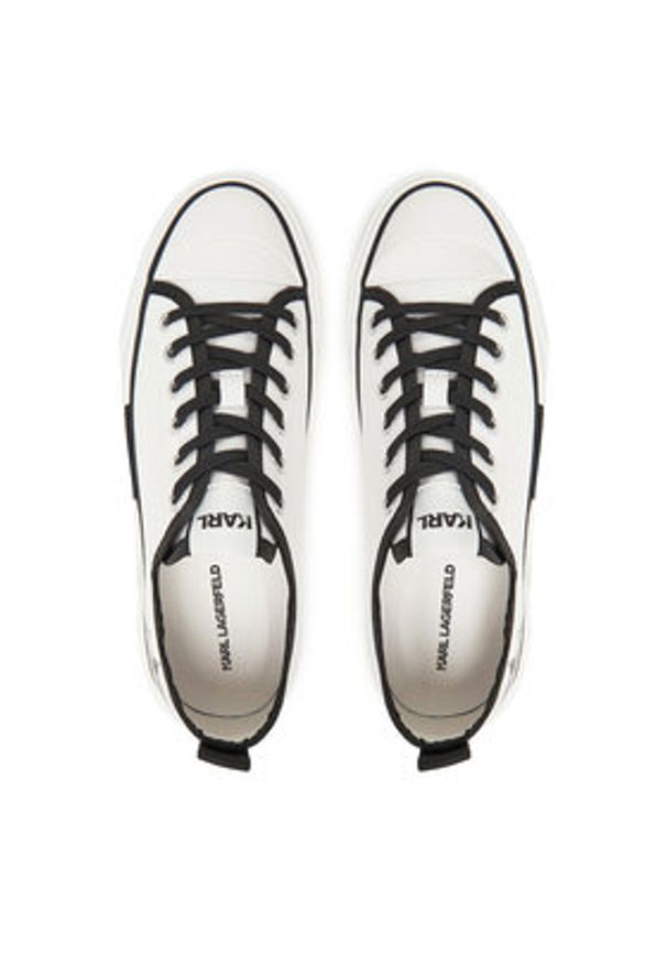 Karl Lagerfeld - KARL LAGERFELD Trampki KL60614T Biały. Kolor: biały. Materiał: materiał