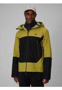 4f - 4F Kurtka trekkingowa membrana 15000 męska - żółta XL. Kolor: żółty. Materiał: tkanina, materiał. Długość: długie. Sport: turystyka piesza #1