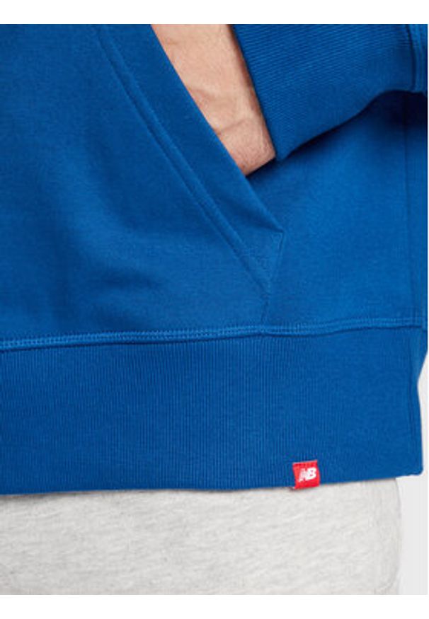 New Balance Bluza Essentials Stacked Logo MT03558 Niebieski Relaxed Fit. Kolor: niebieski. Materiał: syntetyk, bawełna