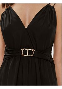 TwinSet - TWINSET Sukienka letnia 241TT2021 Czarny Regular Fit. Kolor: czarny. Materiał: bawełna. Sezon: lato #2