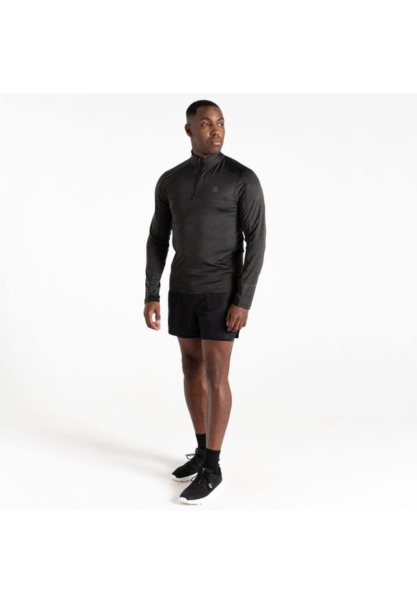 DARE 2B - Bluza sportowa męska z suwakiem termiczna Powet Up II. Kolor: czarny. Materiał: poliester, elastan