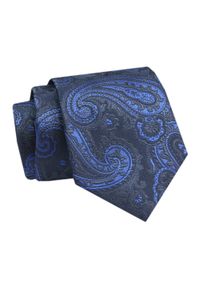 Alties - Krawat - ALTIES - Wzór Orientalny, Granatowy. Kolor: niebieski. Materiał: tkanina. Styl: elegancki, wizytowy