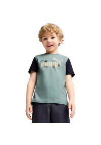 Koszulka Puma Sandy Adventures Tee Ps, Dzieci. Kolor: niebieski. Materiał: bawełna, materiał