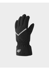 4f - Rękawice narciarskie Thinsulate© dziewczęce - czarne. Kolor: czarny. Materiał: materiał, syntetyk. Technologia: Thinsulate. Sport: narciarstwo #1