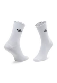 Adidas - adidas Skarpety długie Ruffle Crw 2Pp HC9532 Czarny. Kolor: czarny. Materiał: materiał