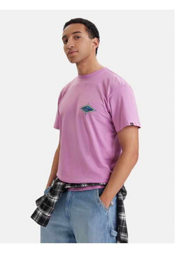 Quiksilver T-Shirt Ev Beach Blast EQYZT08046 Fioletowy Regular Fit. Kolor: fioletowy. Materiał: bawełna