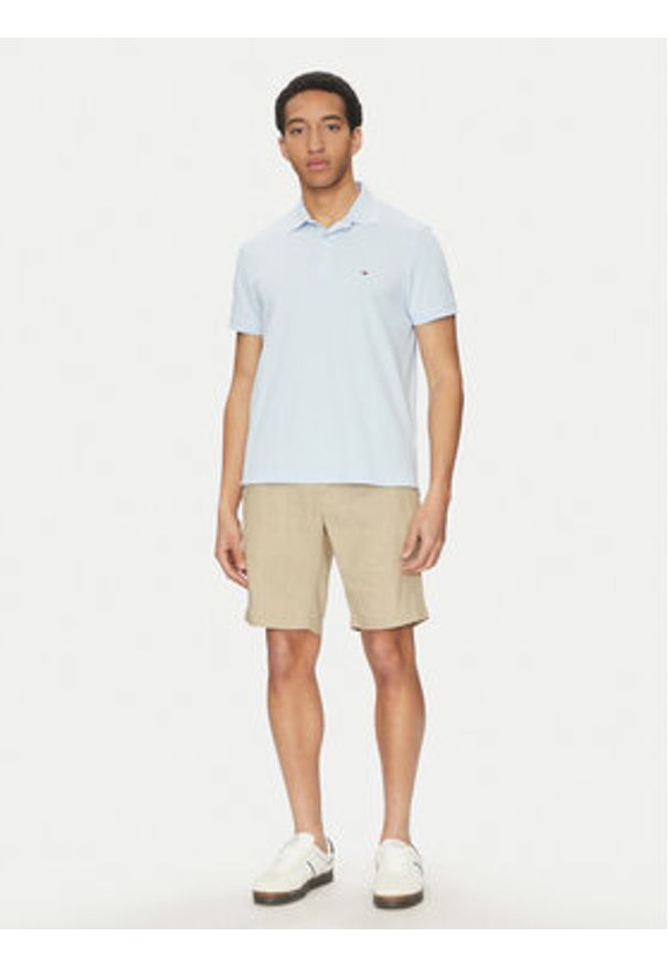 TOMMY HILFIGER - Tommy Hilfiger Szorty materiałowe Harlem MW0MW37804 Beżowy Regular Fit. Kolor: beżowy. Materiał: len