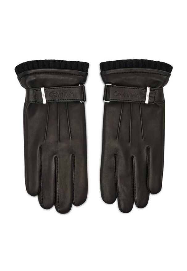 Calvin Klein Rękawiczki Męskie Leather Rivet Gloves K50K507425 Czarny. Kolor: czarny. Materiał: skóra