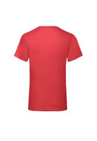FRUIT OF THE LOOM - Męska Koszulka Z Dekoltem Valueweight. Kolor: czerwony. Sport: turystyka piesza