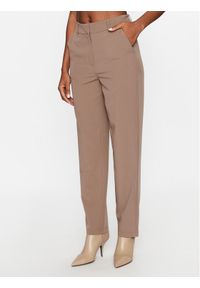 Vero Moda Spodnie materiałowe 10261257 Brązowy Straight Fit. Kolor: brązowy. Materiał: syntetyk
