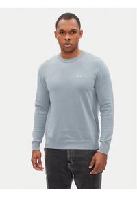 Pepe Jeans Sweter Essential PM702512 Błękitny Regular Fit. Kolor: niebieski. Materiał: bawełna #1