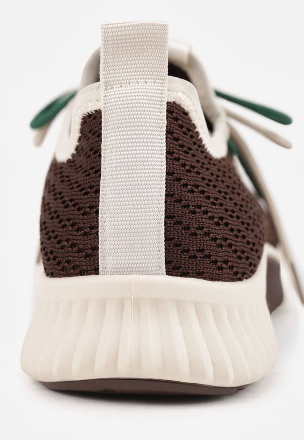 Born2be - Brązowe Sneakersy z Podwójnym Sznurowaniem Dorielle. Okazja: na co dzień. Zapięcie: sznurówki. Kolor: brązowy. Materiał: jeans